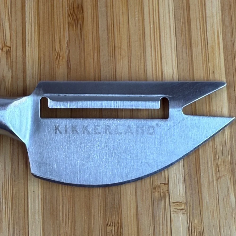 Kirklands Silver Cheese Knife & Wood Board, Cheeseboard